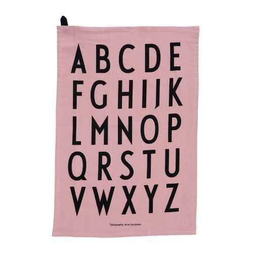 Alphabet rózsaszín pamuttörölköző