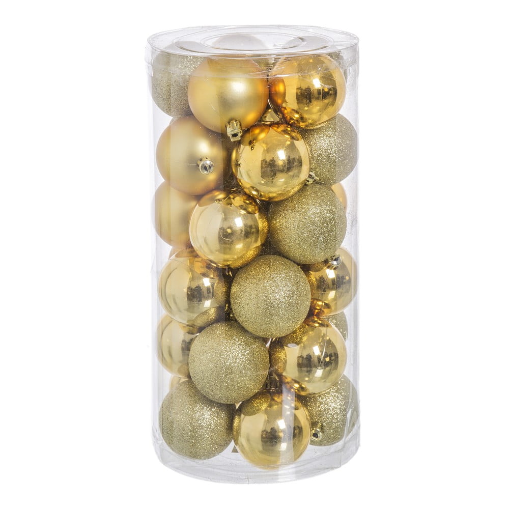 Aranyszínű karácsonyfadísz készlet 30 db-os Baladdas - Unimasa