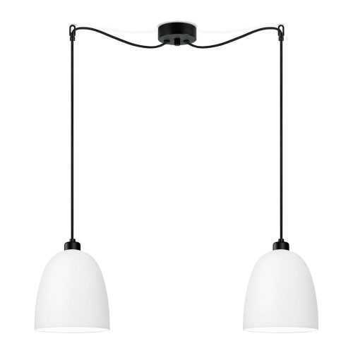 Awa Matte kétágú fehér függőlámpa fekete kábellel - Sotto Luce