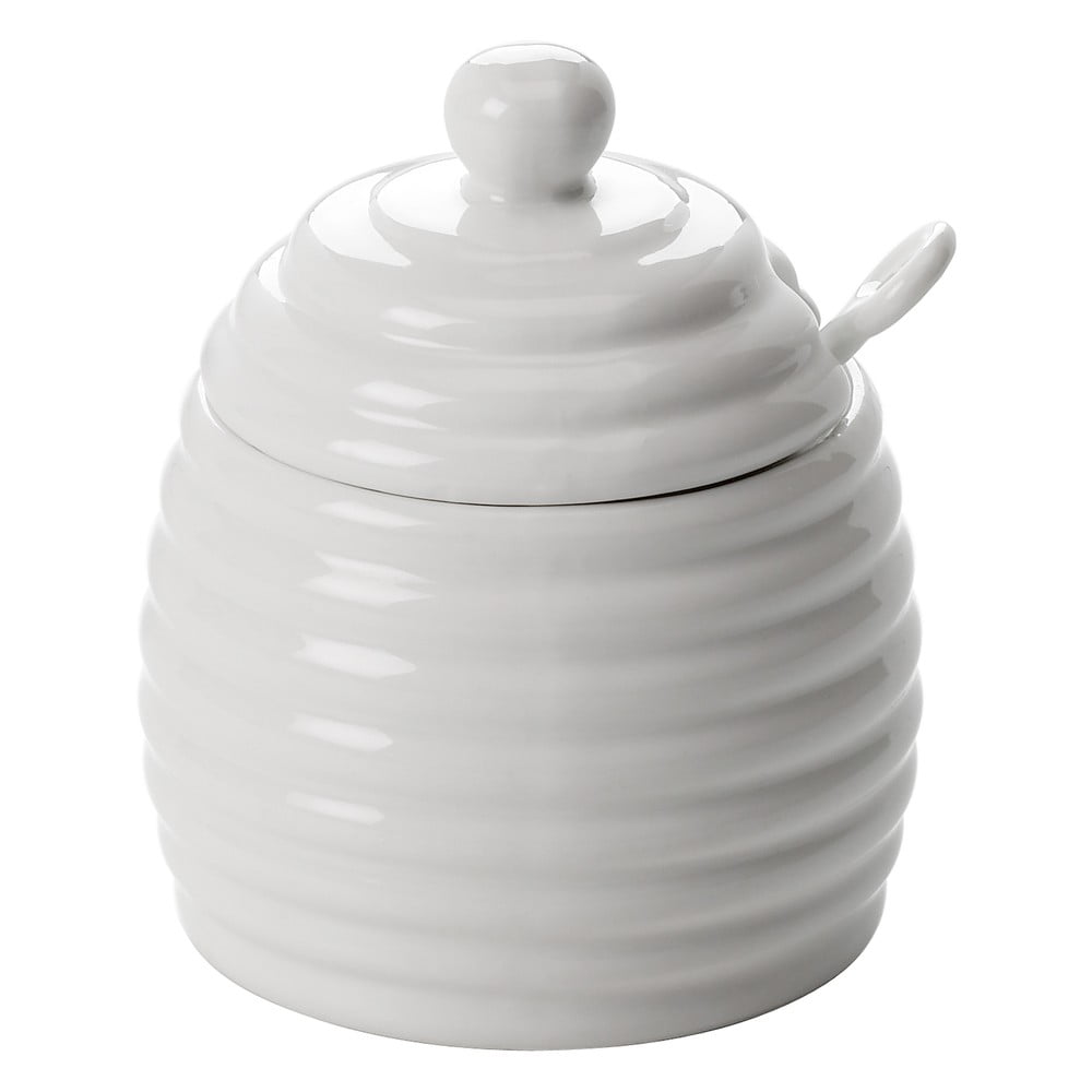 Basic fehér porcelán méztartó