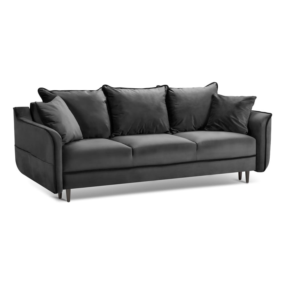 Basso sötétkék kinyitható bársonykanapé - Kooko Home