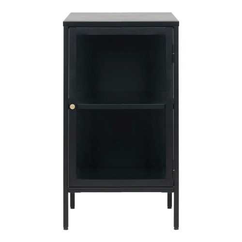 Carmel fekete üvegajtós komód