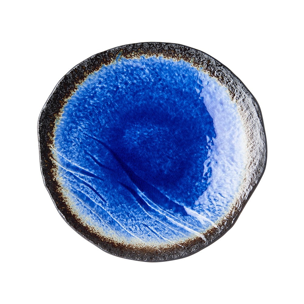Cobalt kék kerámia tányér