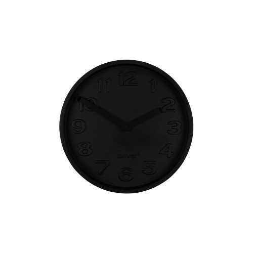 Concrete fekete beton falióra fekete mutatókkal - Zuiver