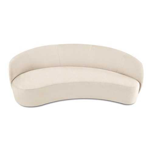 Debbie bézs aszimmetrikus kanapé bársonyhuzattal