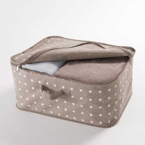 Dots kisméretű bézs ruhatároló doboz - Compactor