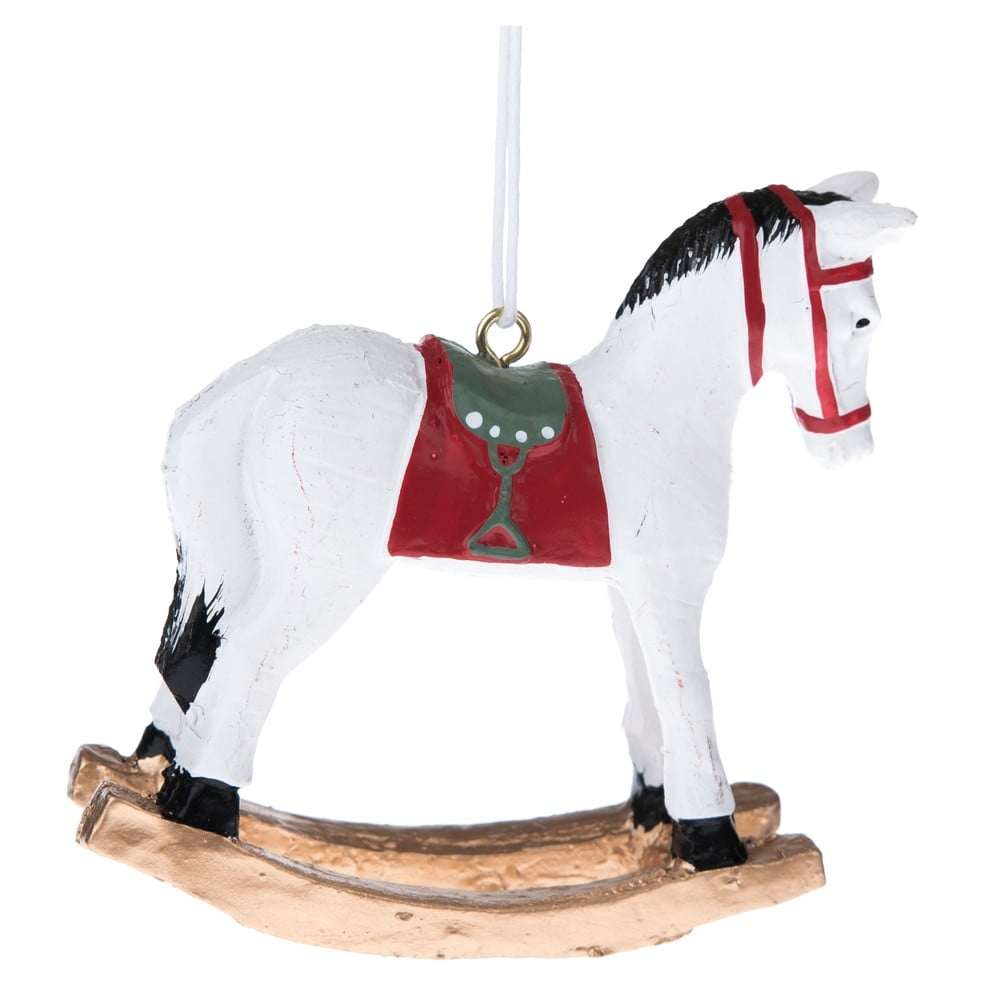 Fehér ló formájú függő dekoráció - Dakls