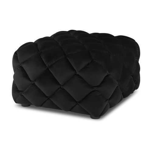 Flandrin fekete puff bársonyhuzattal - Interieurs 86