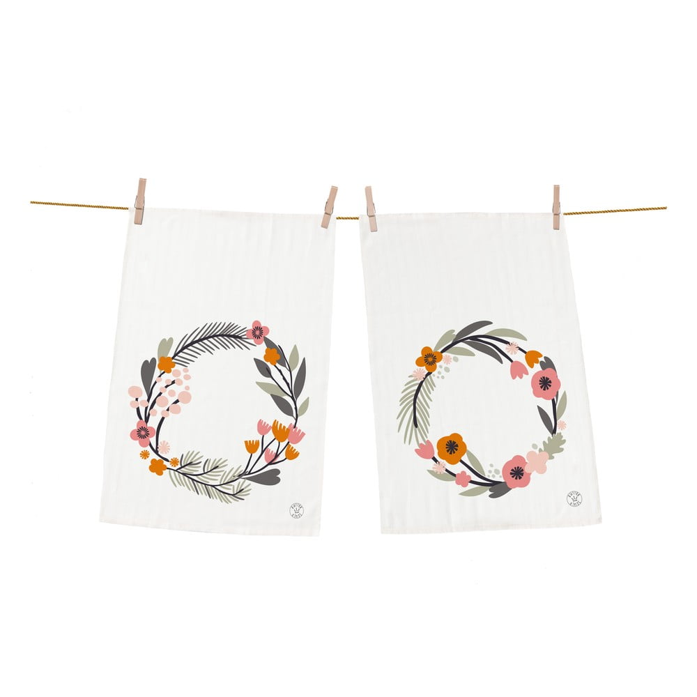 Floral Wreath 2 db pamut konyharuha