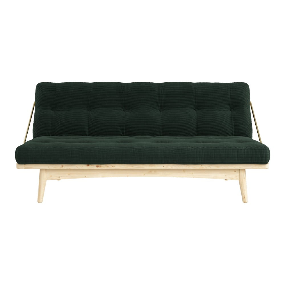 Folk Raw/Dark Green variálható kordbársony kanapé - Karup Design