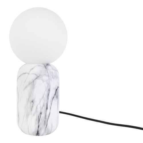 Gala fehér asztali lámpa márvány dekorral