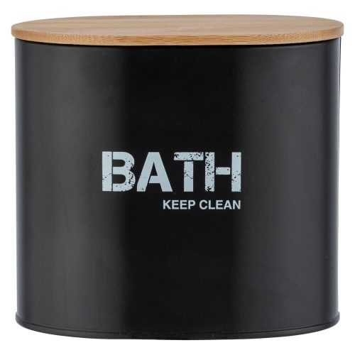 Gara fekete fürdőszobai tárolóedény fedéllel - Wenko