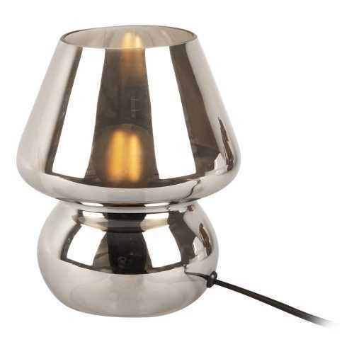 Glass ezüstszínű üveg asztali lámpa