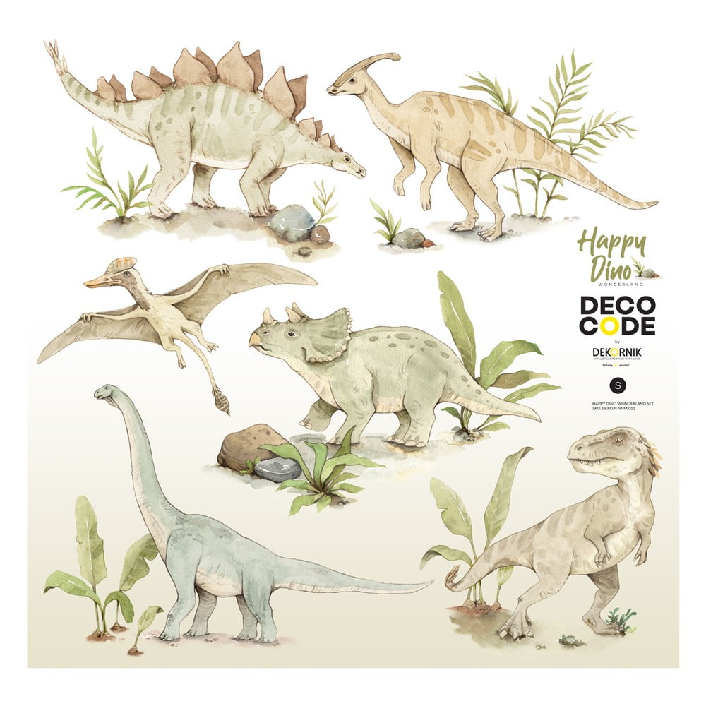 Happy Dino gyerek falmatrica dinoszaurusz motívummal