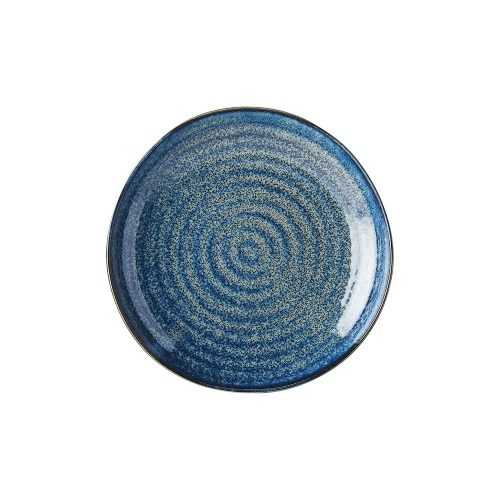 Indigo kék kerámia tányér