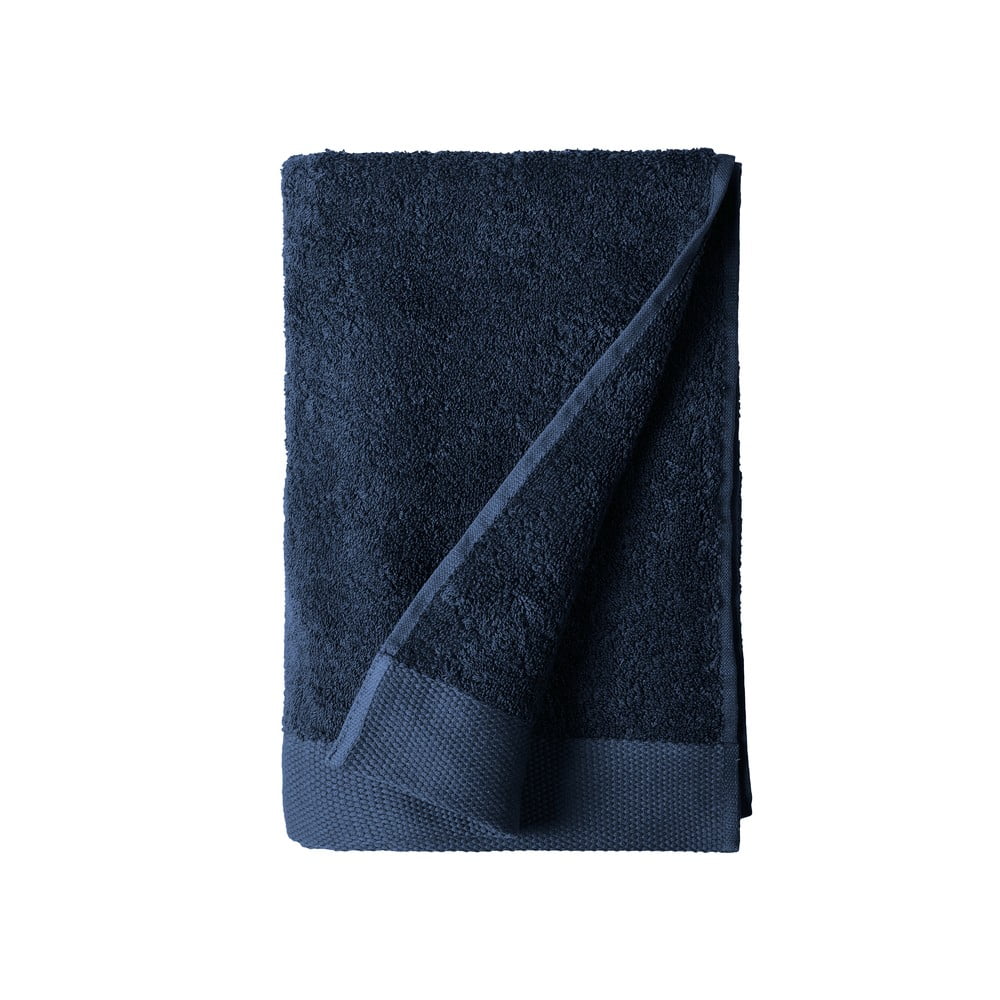 Indigo kék pamut frottír fürdőlepedő