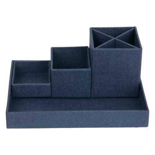 Lena sötétkék 4 részes asztali rendszerező - Bigso Box of Sweden