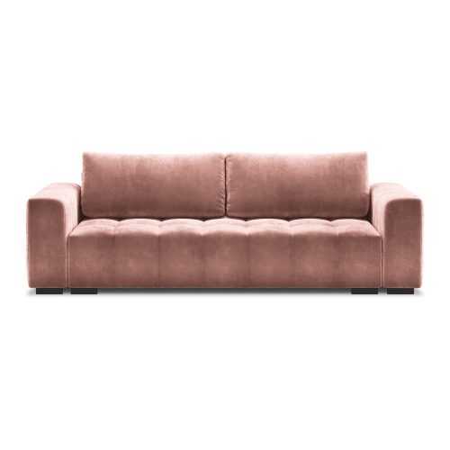 Luca rózsaszín kinyitható bársonykanapé - Milo Casa