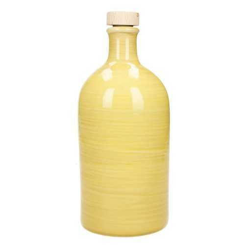 Maiolica sárga olajtartó palack