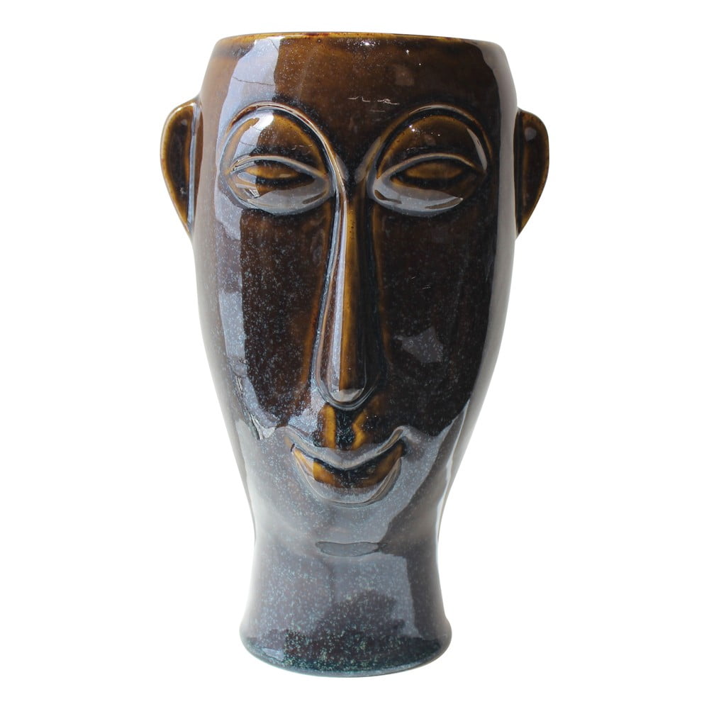 Mask fehsötétbarnaér porcelán váza