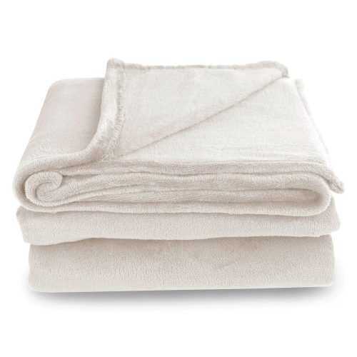 Mic krémszínű mikroszálas pléd