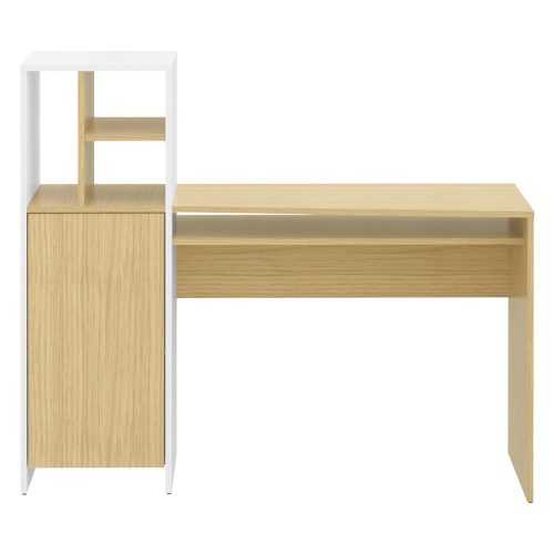 Munkaasztal tölgyfa asztallappal 130x50 cm Mitch - TemaHome