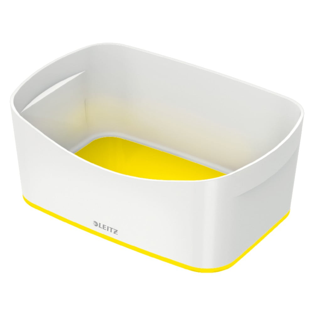 MyBox fehér-sárga asztali tárolódoboz