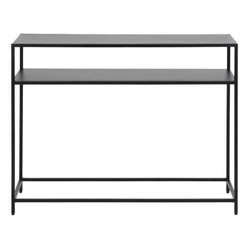 Newcastle fekete íróasztal vas lábakkal - Actona