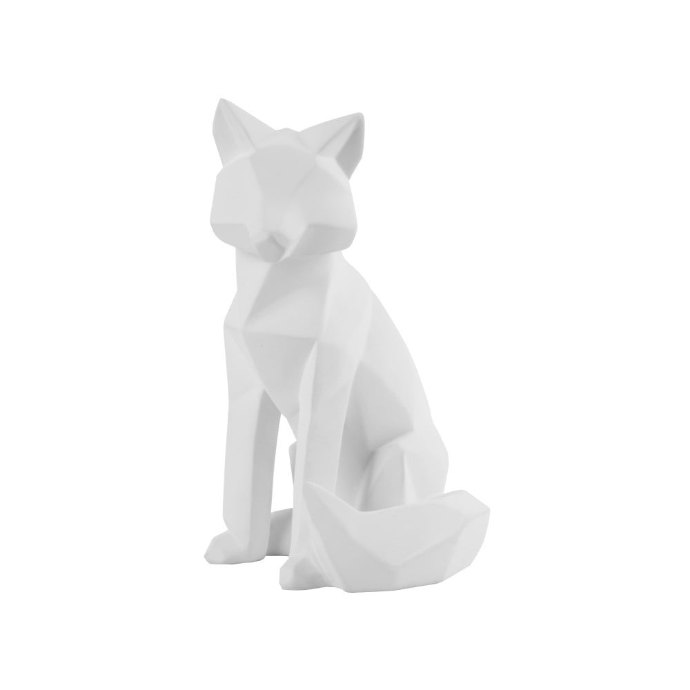 Origami Fox matt fehér szobor