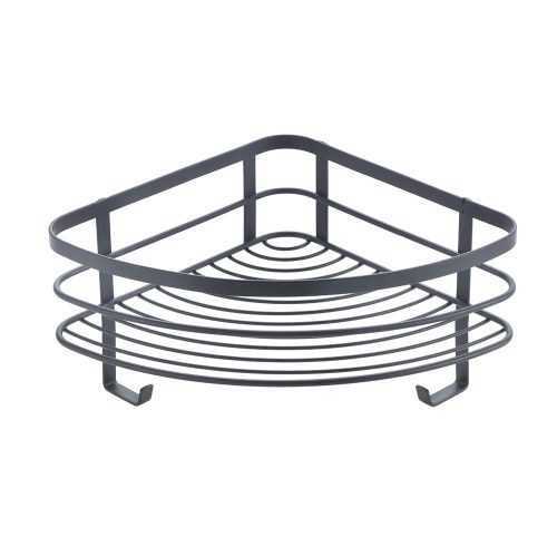 Origin fekete fali fürdőszobai sarokpolc - Metaltex