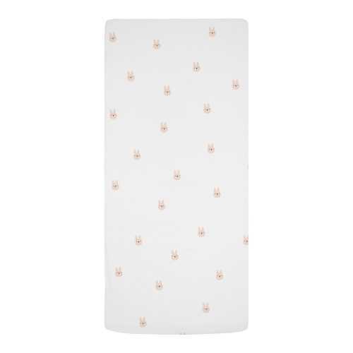 Pamut-szatén gumis gyereklepedő 120x60 cm Sweet Bunnies - Butter Kings