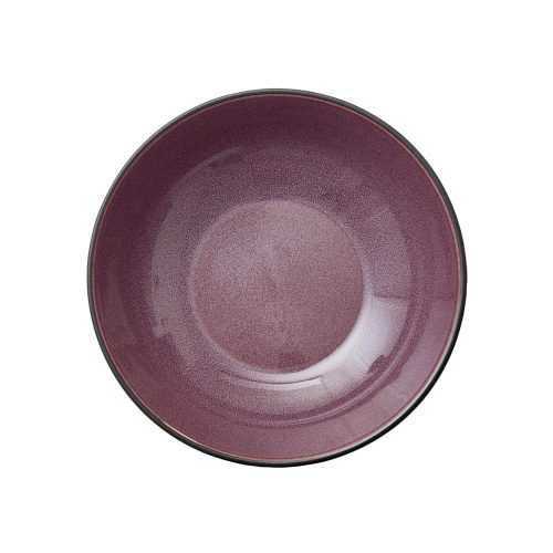 Premium lila-fekete agyagkerámia szervírozó tányér