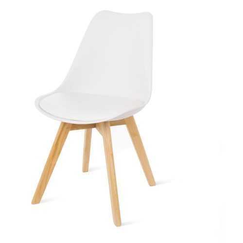 Retro 2 db fehér szék bükkfa lábakkal - Bonami Essentials