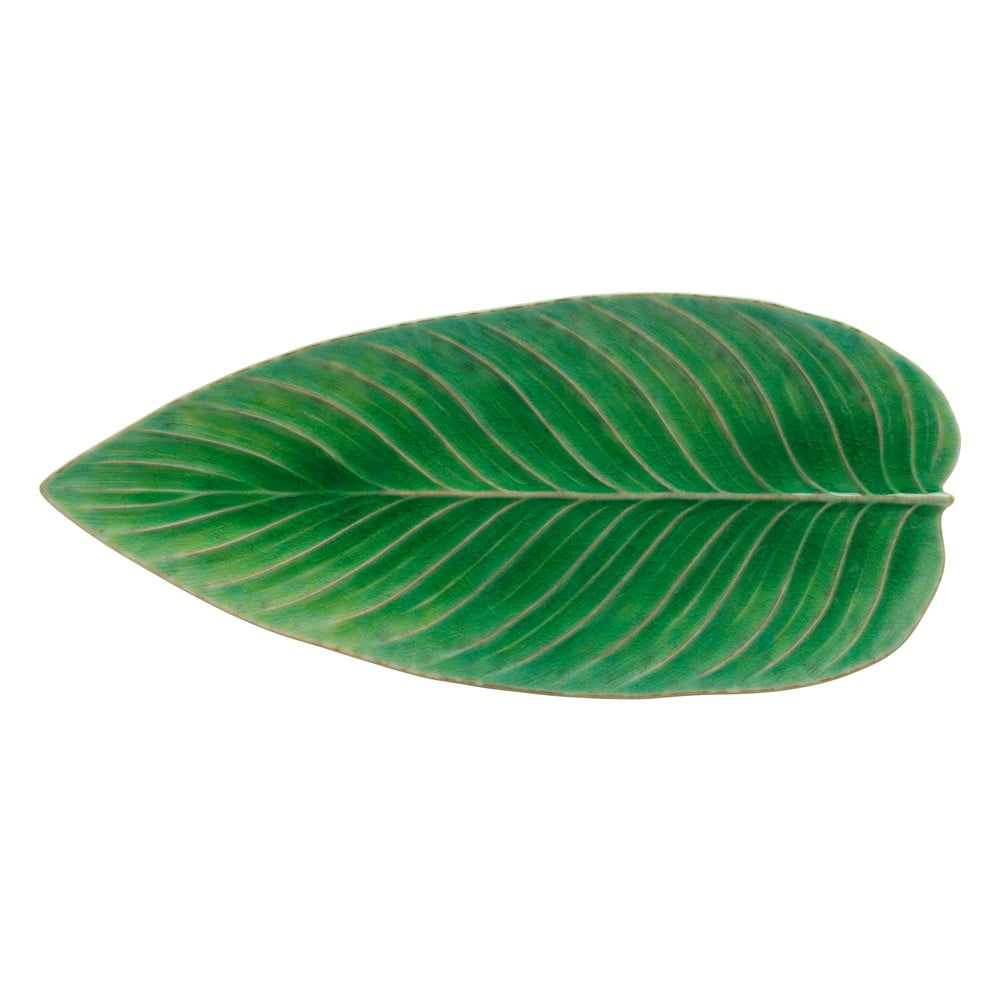 Riviera zöld agyagkerámia szervírozó tányér