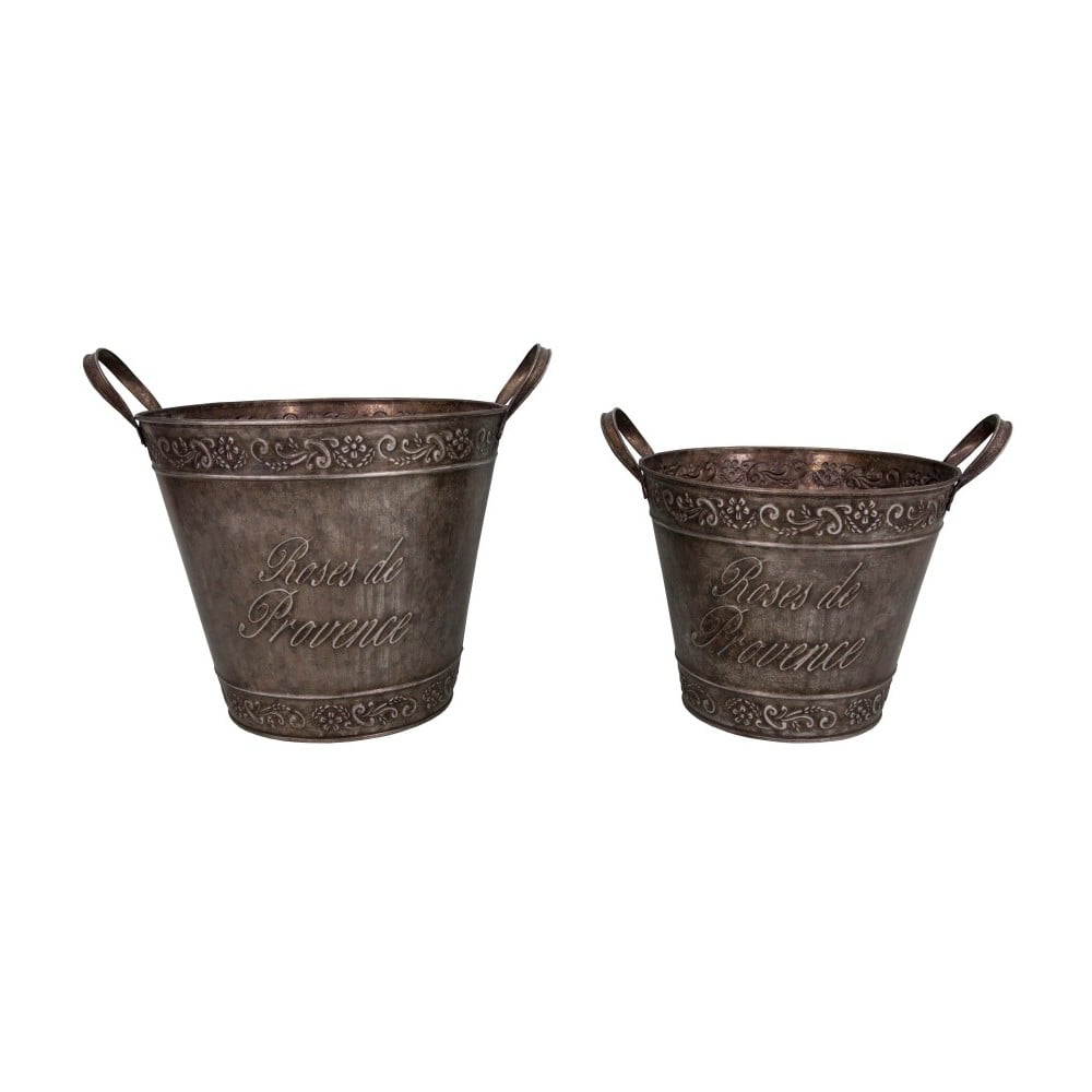 Roses de Provence 2 db cink virágcserép - Antic Line