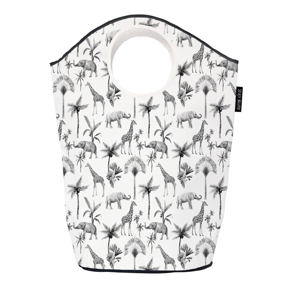 Safari Animals fehér-szürke tárolókosár