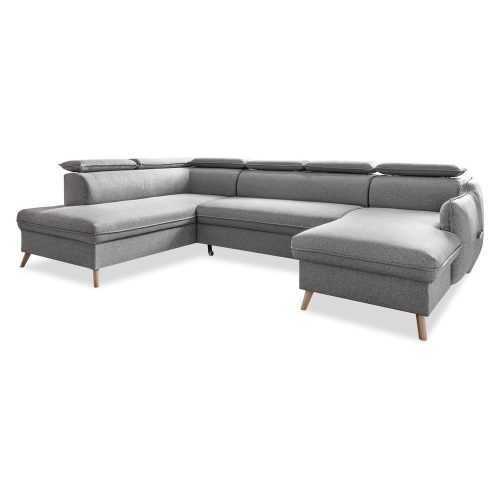 Sweet Harmony világosszürke U alakú kinyitható kanapé