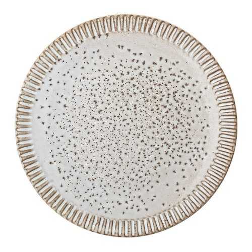 Thea szürke-fehér agyagkerámia tányér