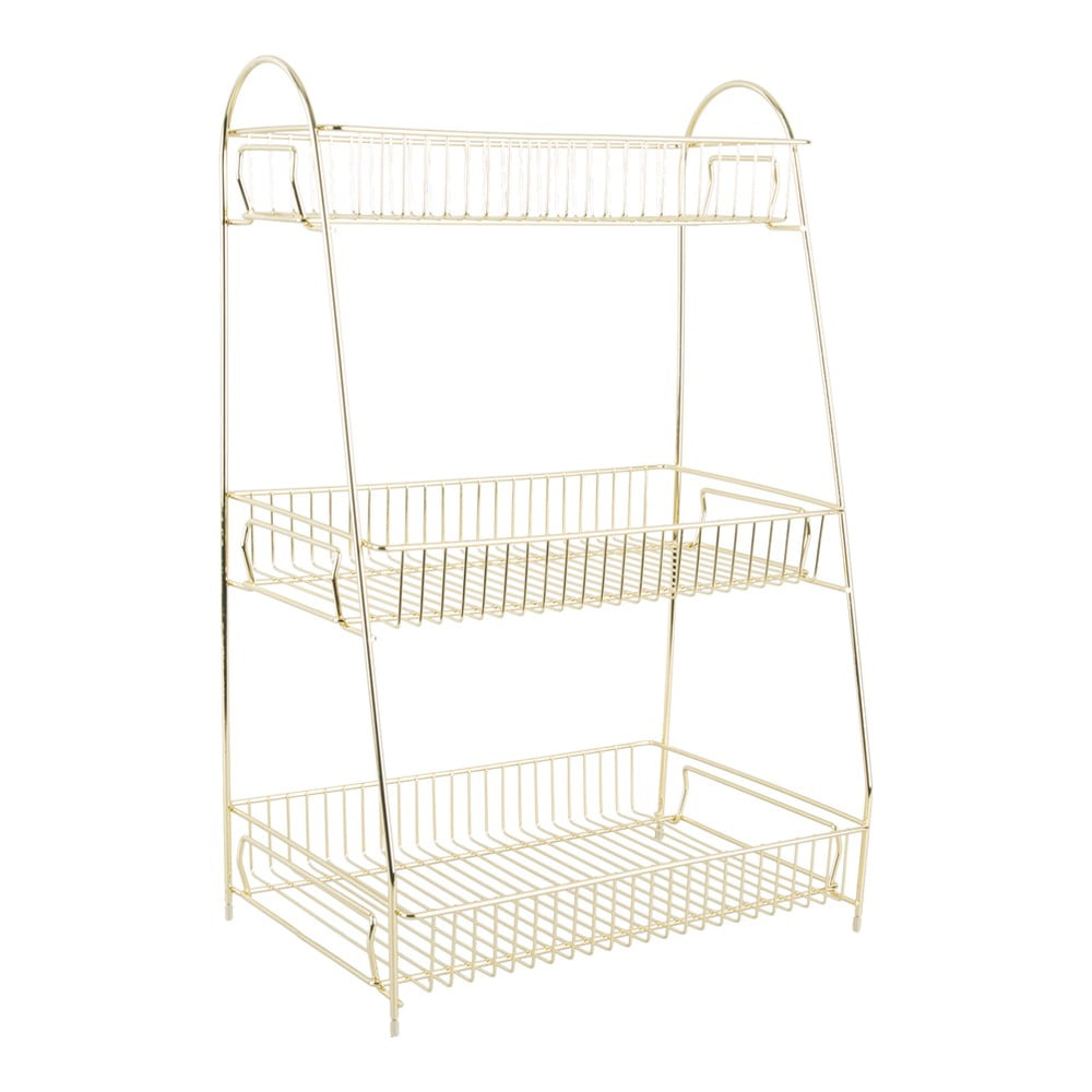 Tidy aranyszínű fém konyhai állvány 3 polccal - PT LIVING