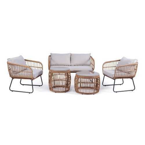 Vistdal bézs mesterséges rattan kerti bútor szett - Bonami Essentials