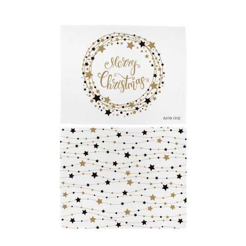 Wreath 2 db pamut tányéralátét karácsonyi mintával