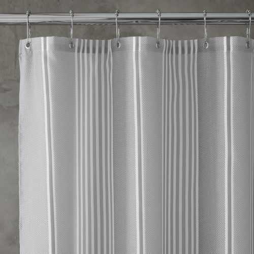 Zuhanyfüggöny 180x180 cm Textured Stripe - Catherine Lansfield