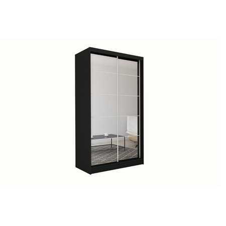 Flores Gardróbszekrény (150 cm) Fekete Furniture