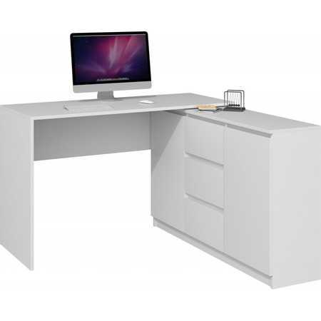 2D3S számítógép asztal komóddal fehér TOP Nábytek