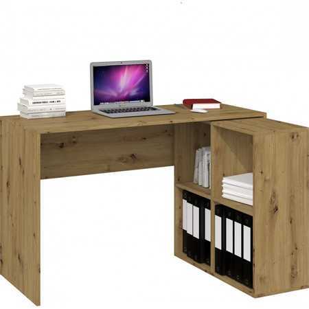 MALAX 2x2 számítógépes íróasztal polcokkal kézműves tölgy TOP Nábytek