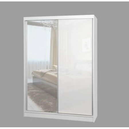 Velis Gardróbszekrény - 200 cm Fehér Fekete / matt Furniture
