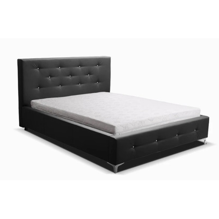 AGNES kárpitozott ágy (fekete)  160x200 cm TT-FURNITURE