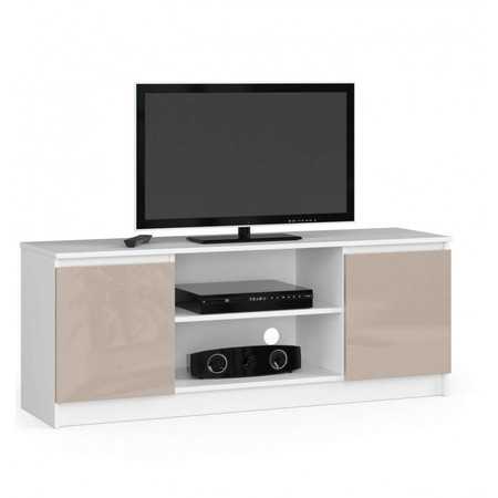 RTV K140 TV-asztal (fényes cappuccino/fehér) Akord