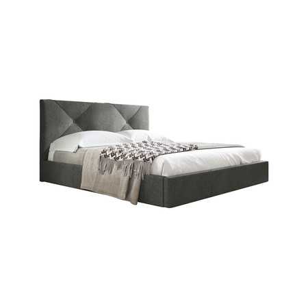 Kárpitozott ágy KARINO mérete 160x200 cm Sötét szürke TT-FURNITURE