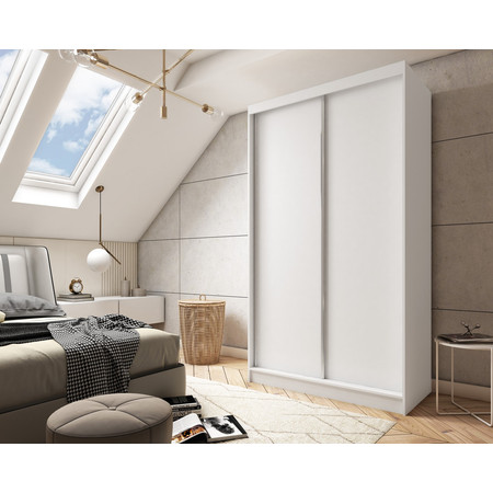Gardróbszekrény tükör nélkül (180 cm) Fehér Furniture